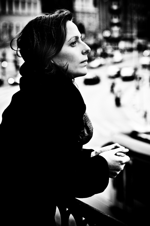 Old fashioned, black and white city portrait